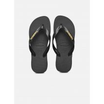 Zehensandalen Logo Metallic Schwarz - Havaianas - Größe 37 - 38