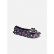 Hausschuhe Ballerine Microvelours – Imprimé Plumes – Grand Nœud W Mehrfarbig - Isotoner - Größe 39 - 40