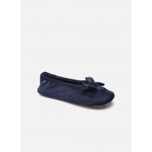 Isotoner - Pantuflas Ballerine Microvelours – Nœud Grosgrain W - Azul - Talla 39 - 40
