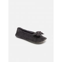 Isotoner - Hausschuhe Ballerine Microvelours – Nœud Grosgrain W - grau - Größe 37 - 38