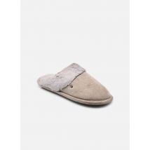 Isotoner - Pantuflas Mule Plate – Microvelours W - Marrón - Talla 37
