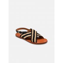 Vanessa Bruno - Sandalen Sandales Plates En Raphia, Macrame De Coton et Cuir - Zwart - Maat 40