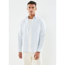 Selected Homme - Slhslimnew-Linen Shirt Ls W Noos Blu - Abbigliamento