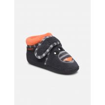 Isotoner - Hausschuhe Bottillons Velcro Garcon - Micro-Eponge - grau - Größe 20