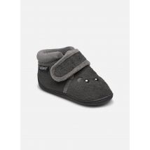 Chaussons Bottillons Velcro Garcon - Micro-Eponge Gris - Isotoner - Disponible en 20