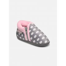Isotoner - Hausschuhe Bottillons Zip Fille - Velours Ultra Doux - grau - Größe 22