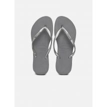 Havaianas - Zehensandalen Hav. Slim Logo Metallic W - grau - Größe 41 - 42