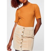 Knowledge Cotton Apparel - Bekleidung Rib high neck SS - braun - Größe S