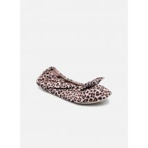 Isotoner - Pantuflas Ballerine microvelours – grand nœud - Marrón - Talla 35 - 36