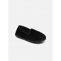 Isotoner - Hausschuhe Slipper Ergonomique EveryWear microvelours – passepoil suédine brillante - schwarz - Größe 39