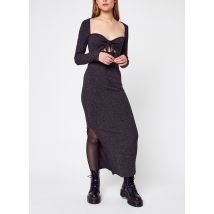 NA-KD - Bekleidung Tie Neck Long Sleeve Dress - grau - Größe XL