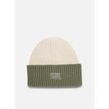 MOSS COPENHAGEN - Gorro Kara Badge Low Beanie - Blanco - Talla T.U