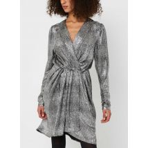 Vila - Kleding VIRACOON L/S V-NECK SHORT DRESS/DC - Zilver - Maat XS