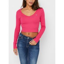 Tommy Jeans - Ropa Tjw Bby Crp Essential Rib V Ls - Rosa - Talla L