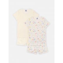 Petit Bateau - 2 Pyjacourts Lot Coeur Bianco - Abbigliamento - Taglia 4A