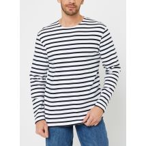 Selected Homme - Bekleidung Slhbriac Stripe Ls O-Neck Tee W Noos - weiß - Größe S
