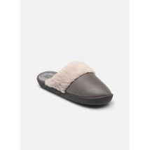Isotoner - Hausschuhe Mules – suédine irisée – semelle ergonomique - grau - Größe 38