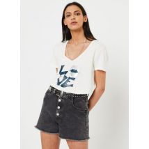 Ropa Tee-Shirt Col V - BW10545 Blanco - IKKS Women - Talla M