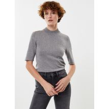 Selected Femme - Bekleidung Slflura Lurex 2/4 Knit Tee - grau - Größe XL