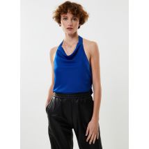 Selected Femme - Slfrenata Halter Neck Satin Top B Blu - Abbigliamento - Taglia 40