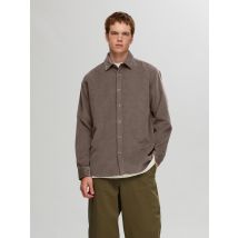 Selected Homme - Kleding Slhregowen-Cord Shirt Ls Noos - Bruin - Maat L