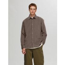Selected Homme - Ropa Slhregowen-Cord Shirt Ls Noos - Marrón - Talla S