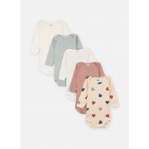 Petit Bateau - Kleding 5 Bodies Us ML - Wit - Maat 3M