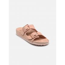Mules et sabots Cow suede bio with two buckles Rose - Colors of California - Disponible en 38