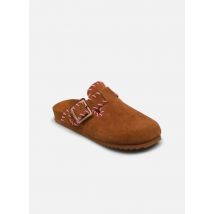 Colors of California - Zuecos Leather sabot with stitchings - Marrón