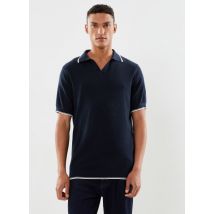 Selected Homme - Ropa Slharlo SS Knit Open Polo - Azul - Talla S