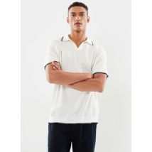 Selected Homme - Ropa Slharlo SS Knit Open Polo - Blanco