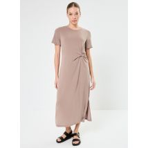 Pieces - Bekleidung Pcanora Ss O-Neck Midi Knot Dress Bc - braun - Größe L