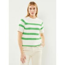 Selected Femme - Ropa Slfbloomie Ss Knit O-Neck Noos - Blanco