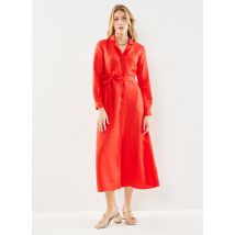 Selected Femme - Kleding Slflyra Ls Ankle Linen Shirt Dress B - Rood - Maat 38