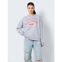 Noisy May - Bekleidung Nmarya L/S O-Neck Ovs Sweat Jrs - grau - Größe L