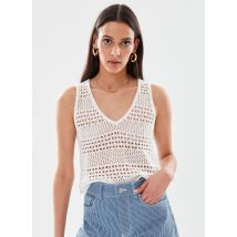 Noisy May - Bekleidung Nmlaika S/L V-Neck Knit Crop Top Fwd - weiß - Größe S
