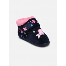 Isotoner - Pantuflas Bottillons velcro en microvelours - Azul - Talla 21