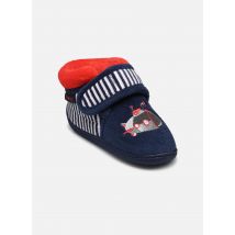 Isotoner - Hausschuhe Bottillons velcro en micro-éponge - blau - Größe 21