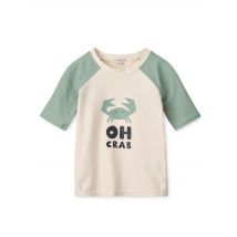 Liewood - Noah Placement Shortsleeve Swim Tee Bianco - Abbigliamento - Taglia 12M