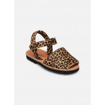Minorquines - Sandalias Avarca Velcro Mini Léo - Marrón - Talla 24
