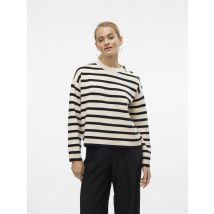 Vero Moda - Bekleidung VMSABA LS O-NECK BUTTON PULLOVER GA NOOS - Beige - Größe XS