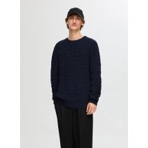 Selected Homme - Kleding Slhcallis Ls Knit Cable Crew Neck Noos - Blauw - Maat S
