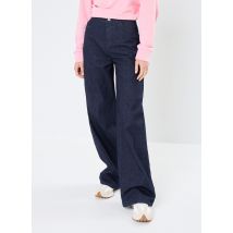 Pieces - Kleding Pcrevin Hw Wide Foil Jeans - Blauw - Maat 32