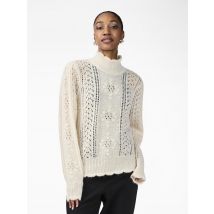Y.A.S - Bekleidung YASJONNA LS HIGH NECK KNIT PULLOVER - weiß - Größe M