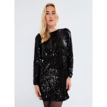 Selected Femme - Bekleidung SLFARI-COLYN LS SHORT SEQUINS DRESS B - schwarz - Größe 42