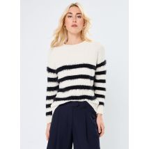 Molly Bracken - Bekleidung LADIES KNITTED STRIPED SWEATER - weiß - Größe L