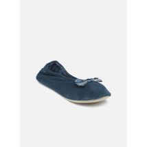 Isotoner - Ballerine - Microvelours - Noeud Précieux Blu - Pantofole - Taglia 37 - 38