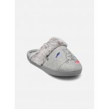 Isotoner - Pantuflas Mule - Flanelle - Semelle Ergonomique Mousse Interieure Everywear - Chat Fantaisie - Gris - Talla 37