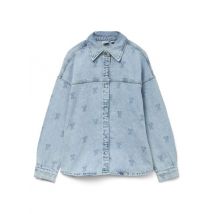 Vero Moda - Ropa VMHAYDEN LS OVERSIZED EMB SHIRT RA339 - Azul - Talla XS