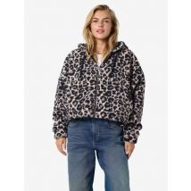 Noisy May - Ropa NMCUDDLE CROP HOOD LEO JACKET - Negro